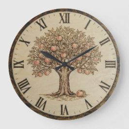 Peach Tree Wall Clock Grote Klok