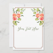 Peach Tree Wedding Invitation 5x7" Kaart (Voorkant)