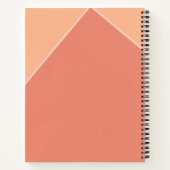 Peach Trendy Fruit Naam Modern Schattige Kitschy F Notitieboek (Achterkant)