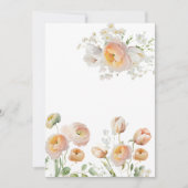 Peach Tulip Flower Blank Invitation 5x7 Kaart (Voorkant)