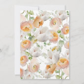 Peach Tulip Flower Blank Invitation 5x7 Kaart (Achterkant)