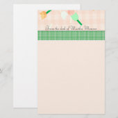 Peach Tulips Stationery Briefpapier (Voorkant / Achterkant)