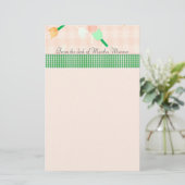 Peach Tulips Stationery Briefpapier (Staand voorkant)