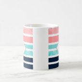 Peach Turquoise indigowitstropen Koffiemok (Center)