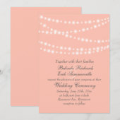 Peach Twinkle Lights Weddenschap Kaart (Voorkant / Achterkant)