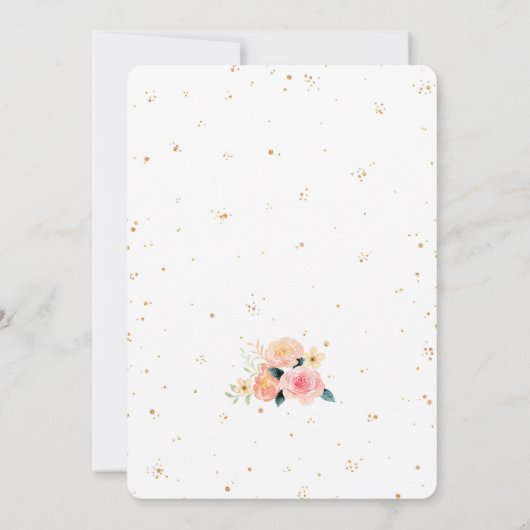 Peach-uitnodigingen Kaart (Achterkant)