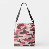 Peach Urban Camo Roze Bruin Ruby Rood Crossbody Tas (Achterkant)