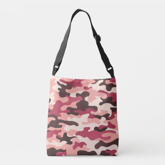 Peach Urban Camo Roze Bruin Ruby Rood Crossbody Tas (Achterkant)
