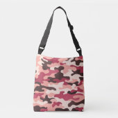 Peach Urban Camo Roze Bruin Ruby Rood Crossbody Tas (Voorkant)