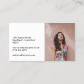 Peach Uw Logo QR code foto sociale media Visitekaartje (Achterkant)