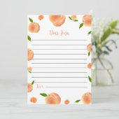 Peach Verjaardag Tijd Capsule Bericht Kaart (Staand voorkant)