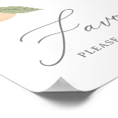 Peach Verjaardagsfeestgunsten teken Poster (Hoek)