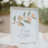 Peach Verjaardagsfeestje Kaarten en cadeaubordje Poster