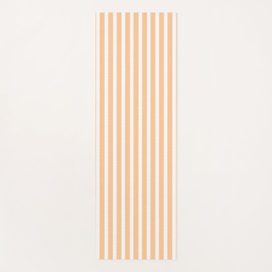 Peach  Vertical Stripped  Yogamat (Voorkant)