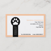 Peach Vet/Veterinary Clinic minimalist Visitekaartje (Achterkant)