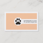 Peach Vet/Veterinary Clinic minimalist Visitekaartje (Voorkant)