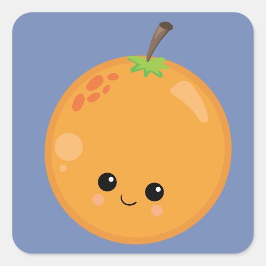 Peach Vierkante Sticker (Voorkant)