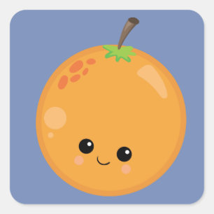 Peach Vierkante Sticker