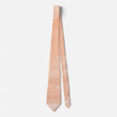 Peach Watercolor Custom Necktie Stropdas (Voorkant)