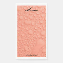 Peach Waterdrop keukenhanddoek Servet