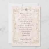 Peach Waterverf bat Mitzvah uitnodiging (Voorkant)