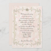 Peach Waterverf bat Mitzvah uitnodiging (Voorkant / Achterkant)