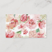 Peach Waterverf Bloemen Lijst Chic Gift Registry Informatiekaartje (Achterkant)