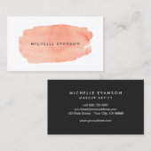 Peach Waterverf Brushstroke Creative Visitekaartje (Voorkant / Achterkant)