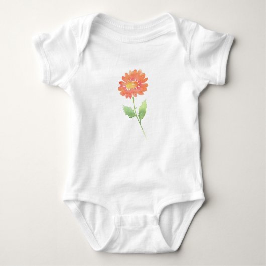 Peach Waterverf Daisy Romper (Voorkant)
