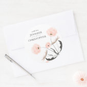 Peach Waterverf Dandelion Wedding Gift Label (Envelop)