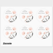 Peach Waterverf Dandelion Wedding Gift Label (Vel)