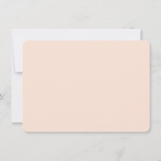 Peach Waterverf Floral Specialized Stationery Notitiekaartje (Achterkant)