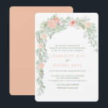 Peach Waterverf Flower Wedding Invitation Kaart<br><div class="desc">Prachtige,  ongebreidelde huwelijksuitnodigingen met een verbluffende,  waterverf grens. De lieflijke typografie gecombineerd met sage en perzikstekst maakt dit ontwerp echt uit.</div>