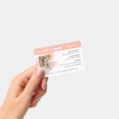 Peach Waterverf Homeschool Educator ID Badge (Handheld)