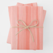 Peach Waterverf Lines Patroon Inpakpapier Vel (In situ)