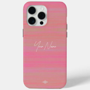 Peach Waterverf Look mobiele telefoon geval iPhone 15 Pro Max Hoesje