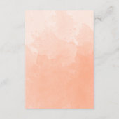Peach Waterverf Monogram QR Code/RSVP Online Informatiekaartje (Achterkant)