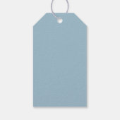 Peach Waterverf Roos Dusty Blue Weddenschap Bedank Cadeaulabel (Achterkant)