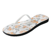 Peach waterverf rozen patroon teenslippers (Schuin)