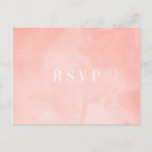 Peach Waterverf RSVP-kaart Uitnodiging Briefkaart (Voorkant)