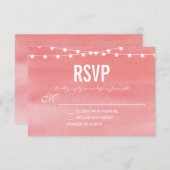 Peach Waterverf String Lights RSVP (Voorkant / Achterkant)