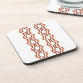 Peach Wave Symmetry Bier Onderzetter (Linkerzijde)