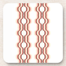 Peach Wave Symmetry Bier Onderzetter