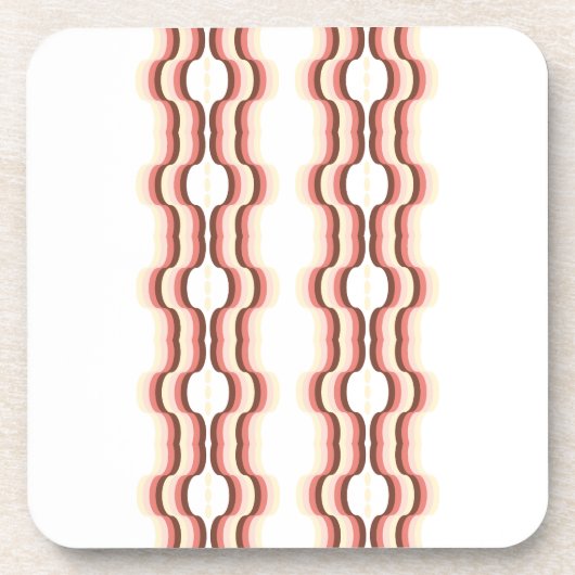 Peach Wave Symmetry Bier Onderzetter (Voorkant)