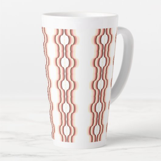 Peach Wave Symmetry Latte Mok (Rechterhoek)