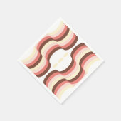 Peach Wave Symmetry Servet (Hoek)