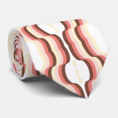 Peach Wave Symmetry Stropdas (Opgerold)