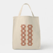 Peach Wave Symmetry Tote Bag (Achterkant)