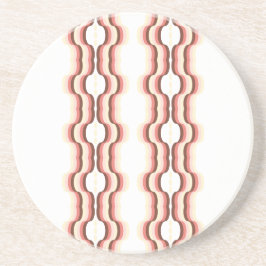 Peach Wave Symmetry Zandsteen Onderzetter