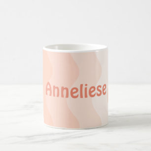 Peach Wavy gepersonaliseerd Koffiemok